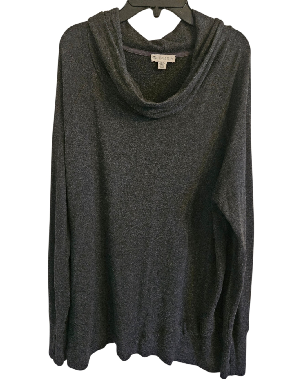 Eliane Rose Charcoal Gray Cowl Neck Lightweight Women's Sweater Sz XL